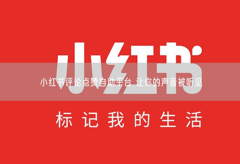 小红书评论点赞自助平台 让你的声音被听见